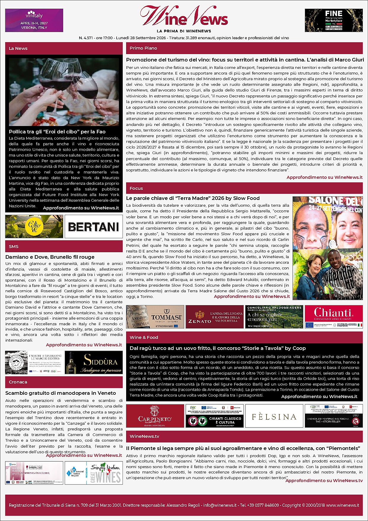 La Prima di WineNews