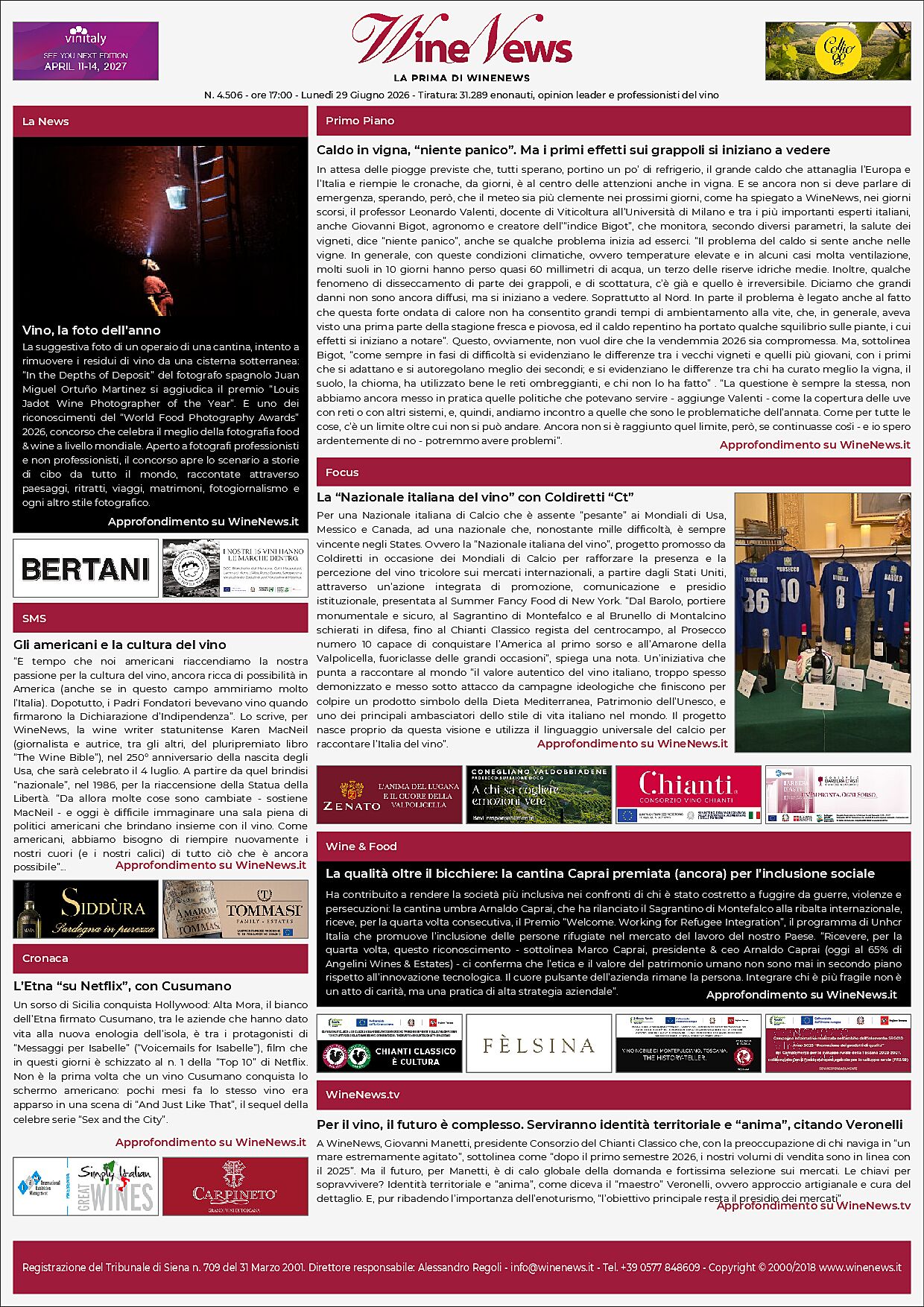 La Prima di WineNews