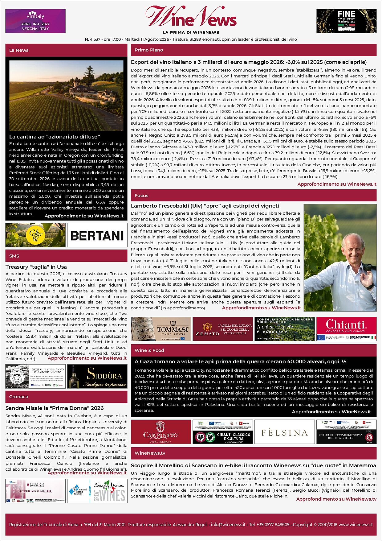 La Prima di WineNews