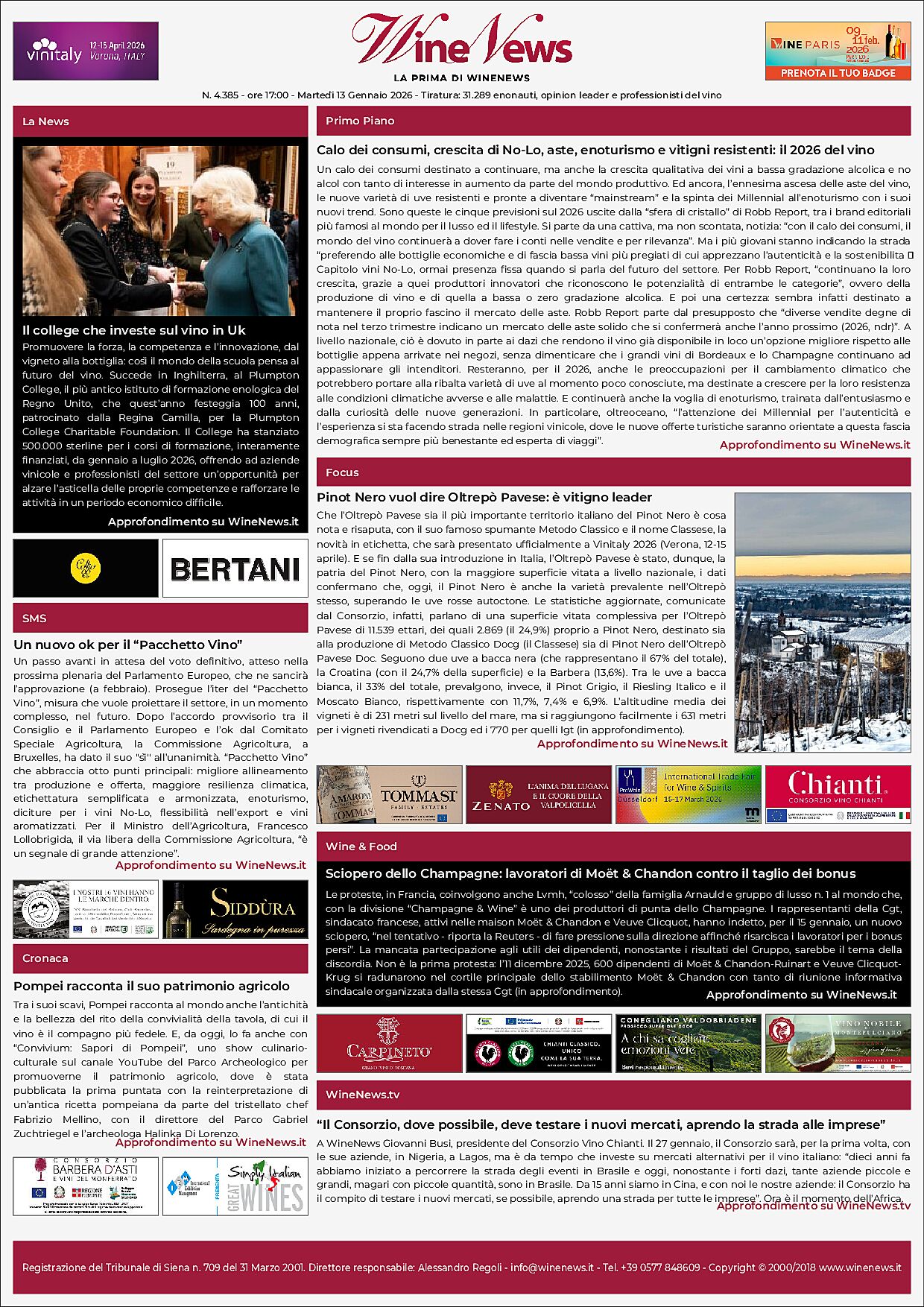 La Prima di WineNews