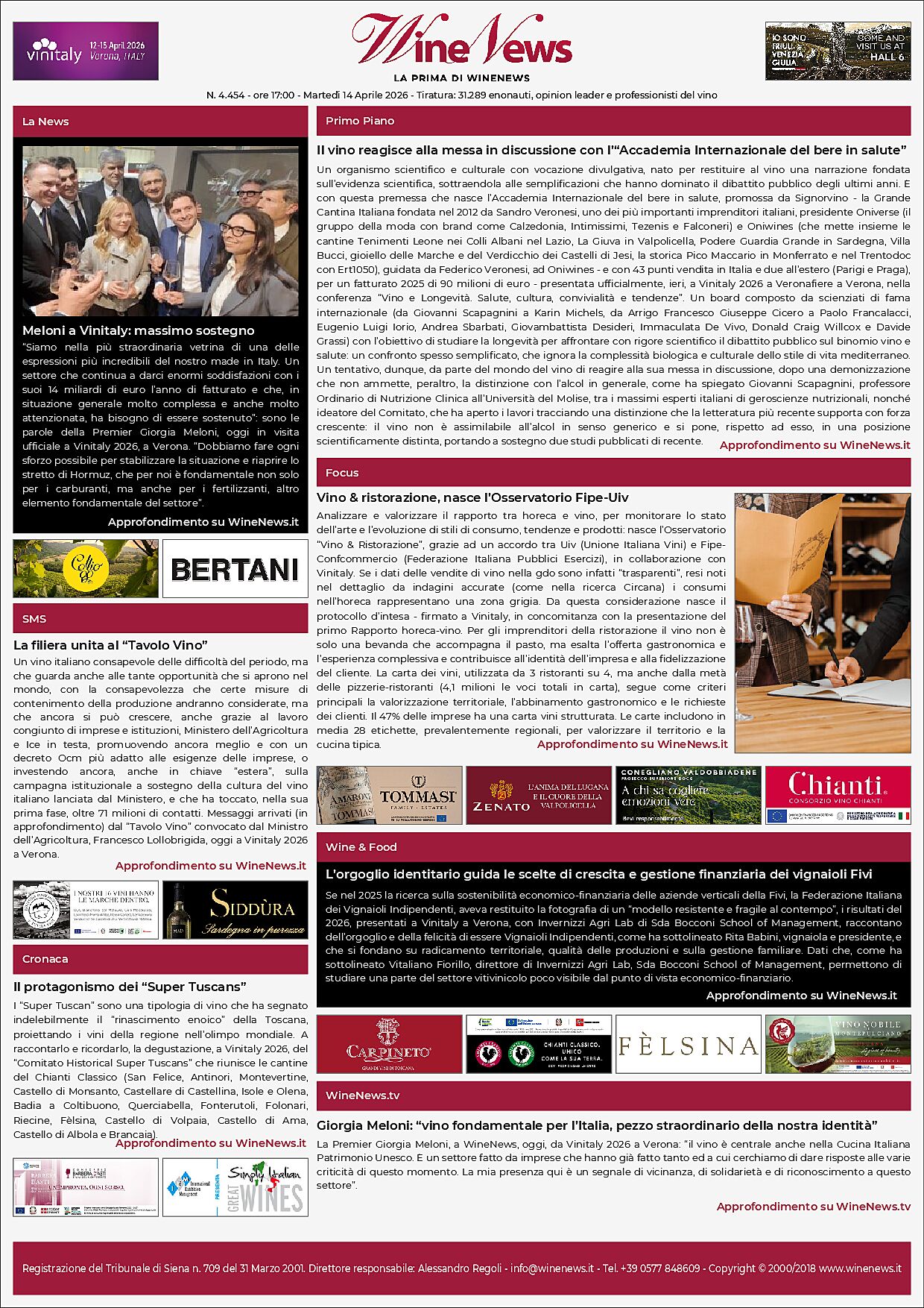 La Prima di WineNews