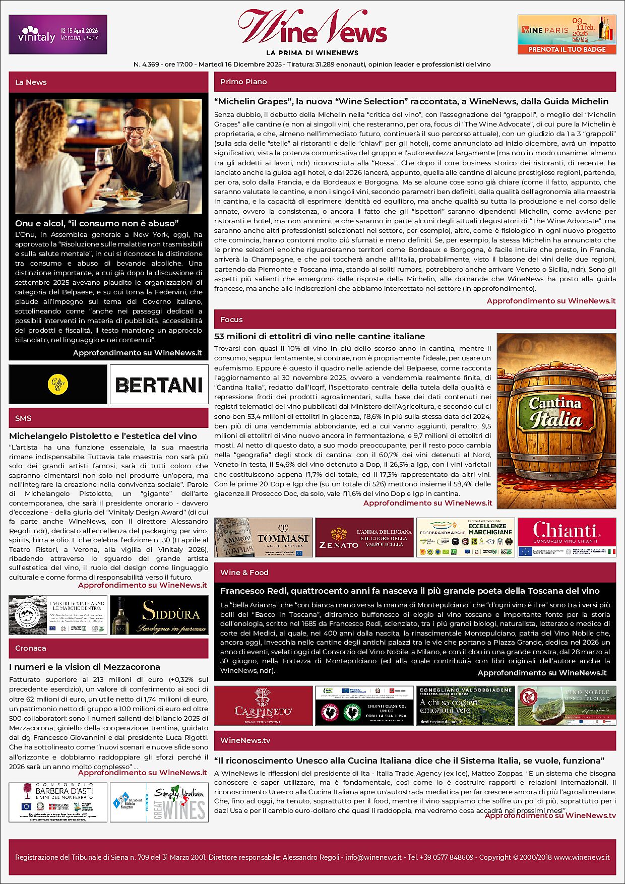 La Prima di WineNews