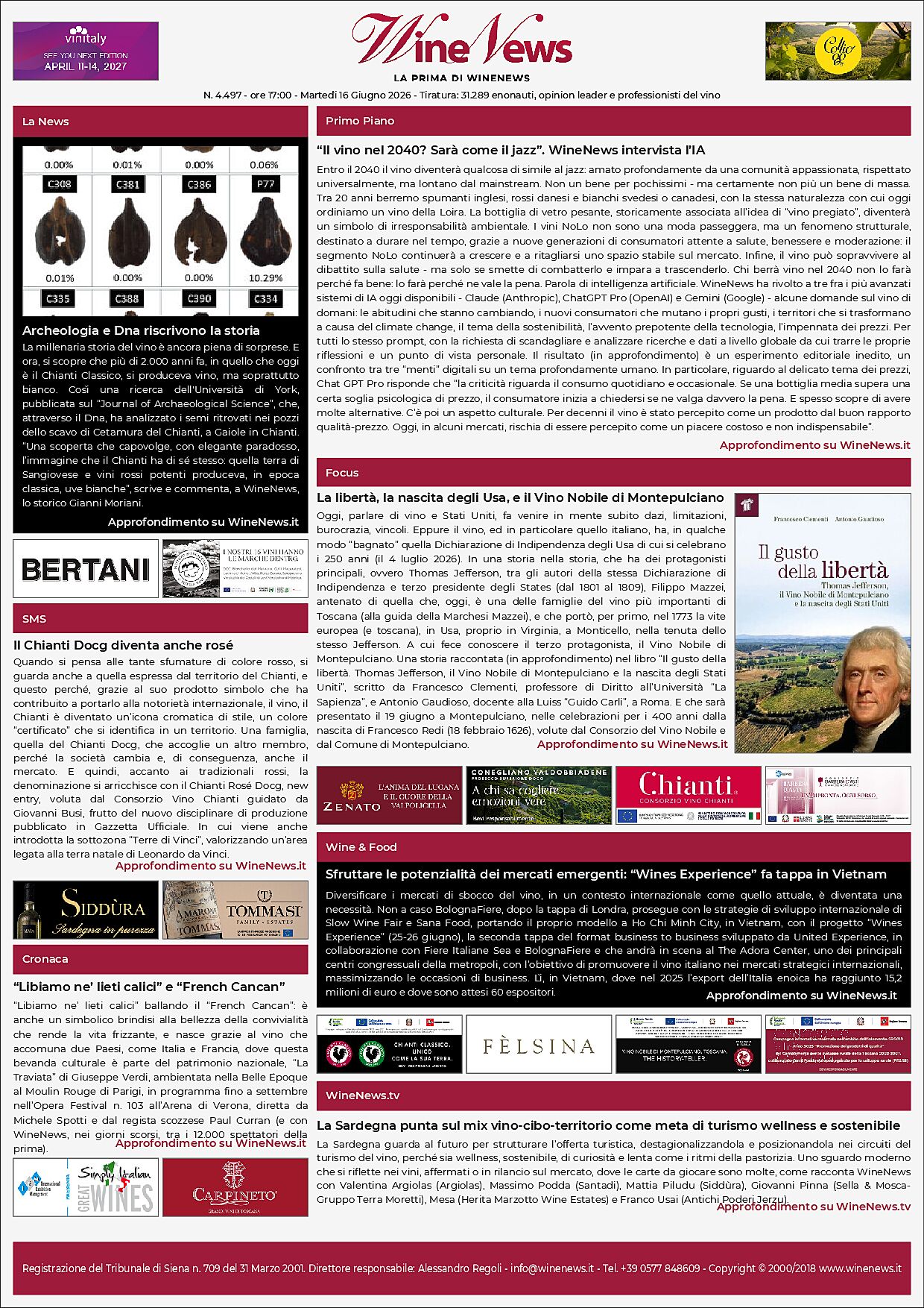 La Prima di WineNews