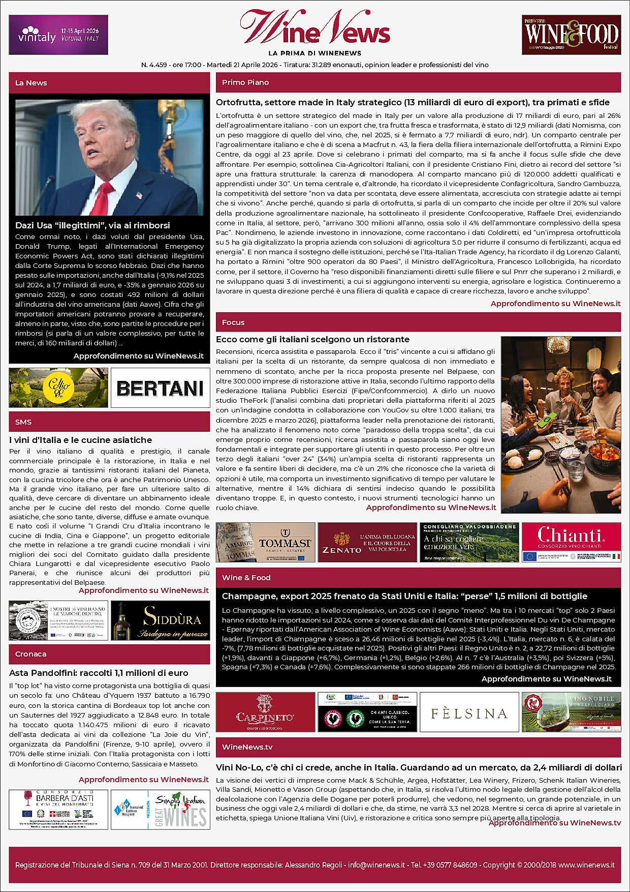 La Prima di WineNews