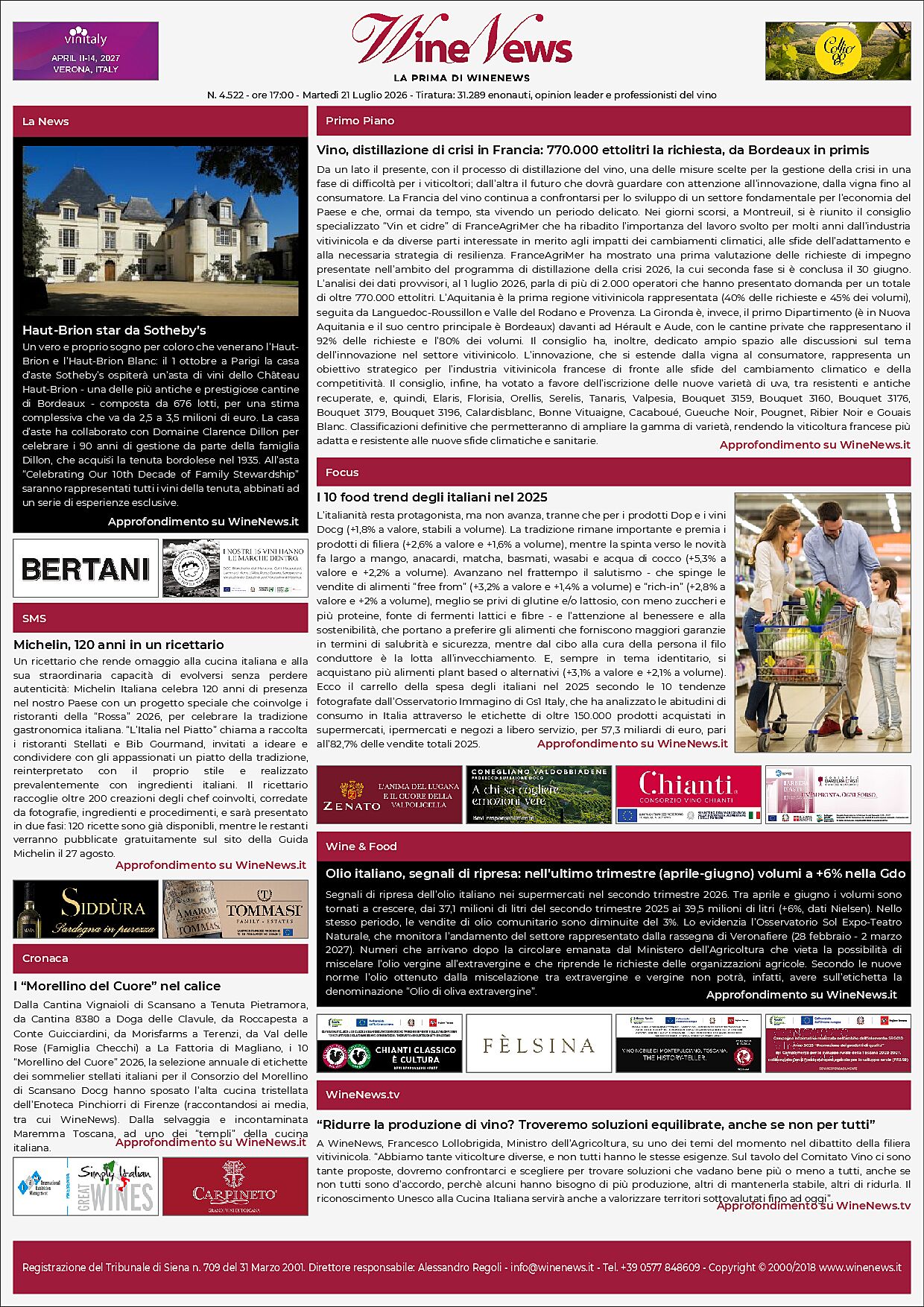 La Prima di WineNews