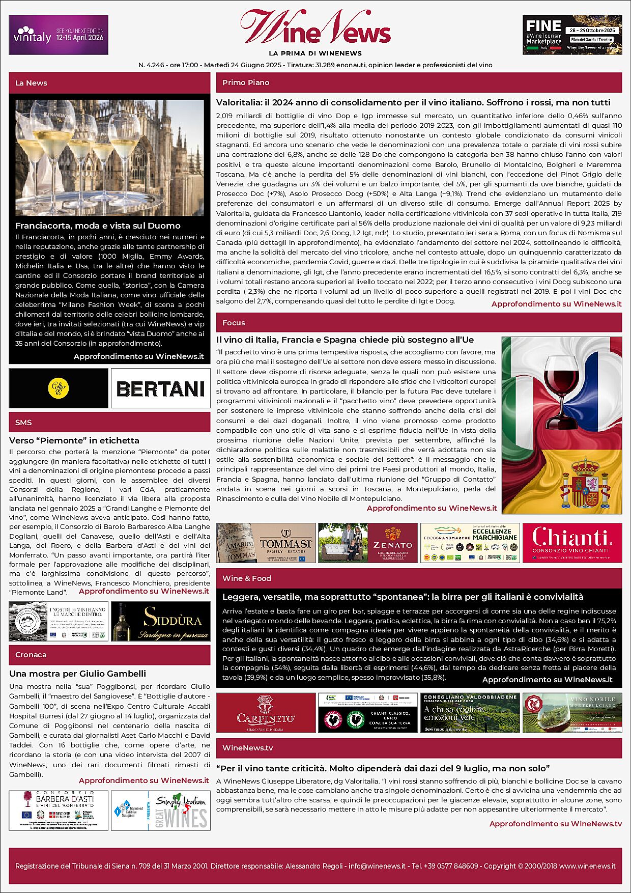 La Prima di WineNews
