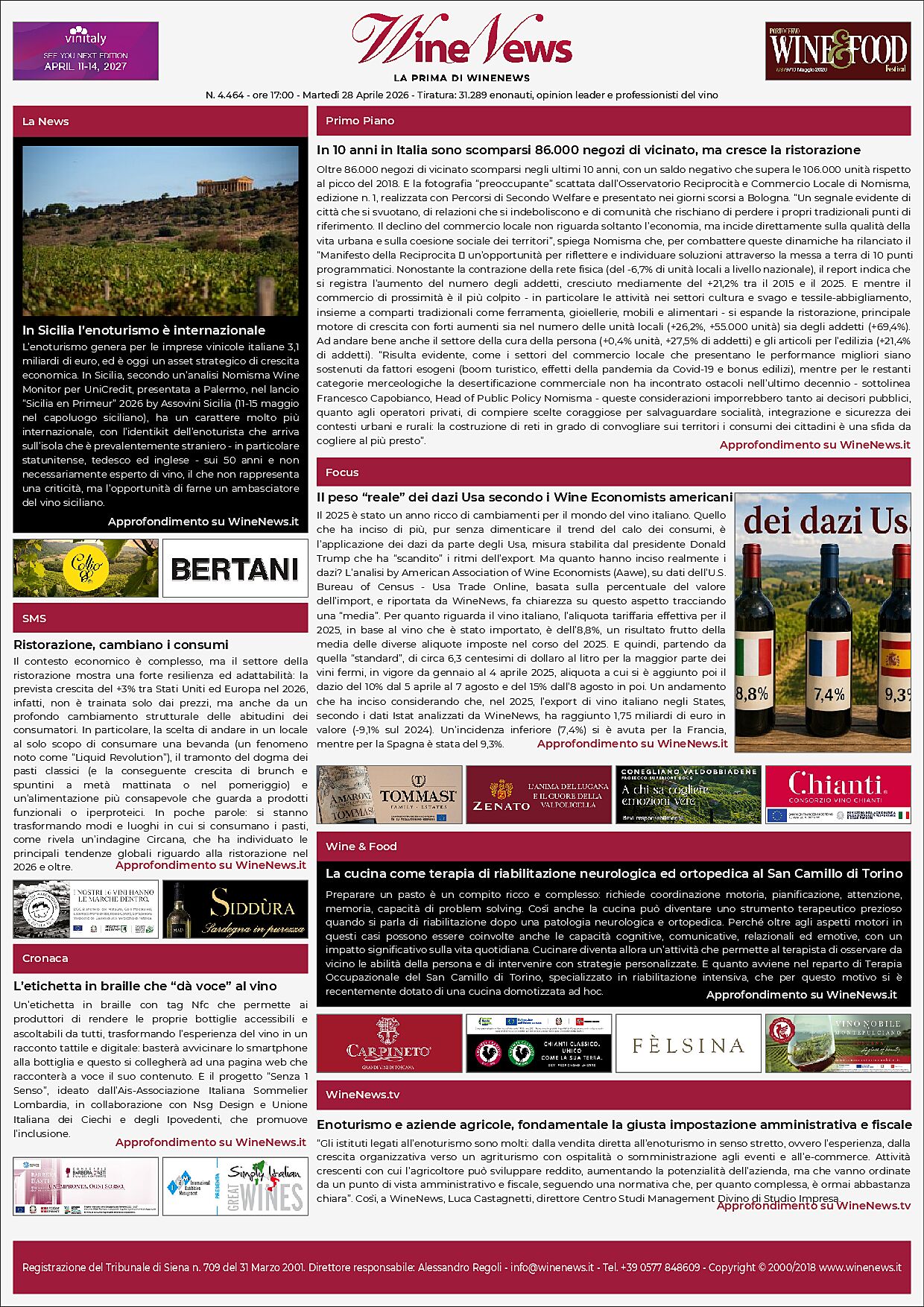 La Prima di WineNews