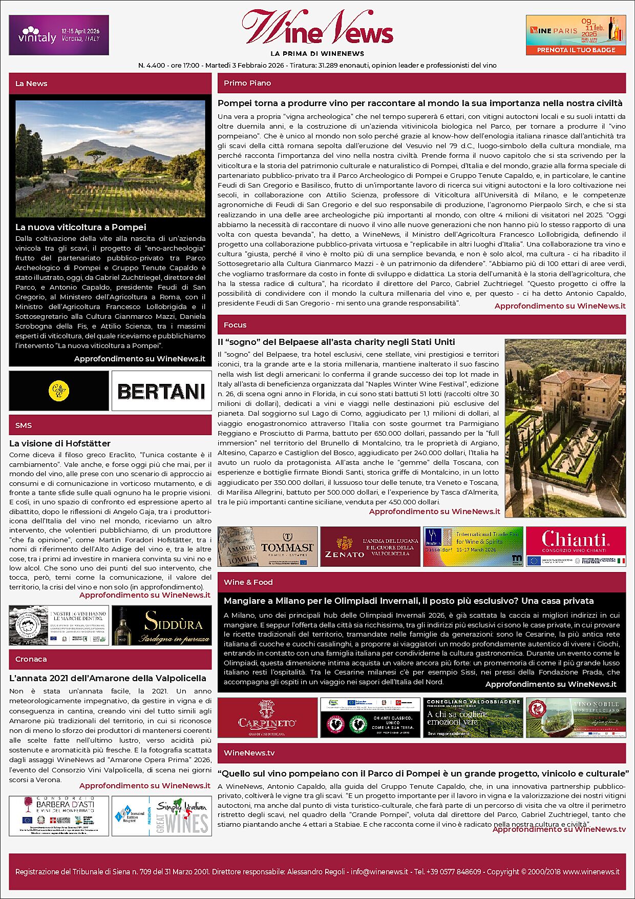 La Prima di WineNews