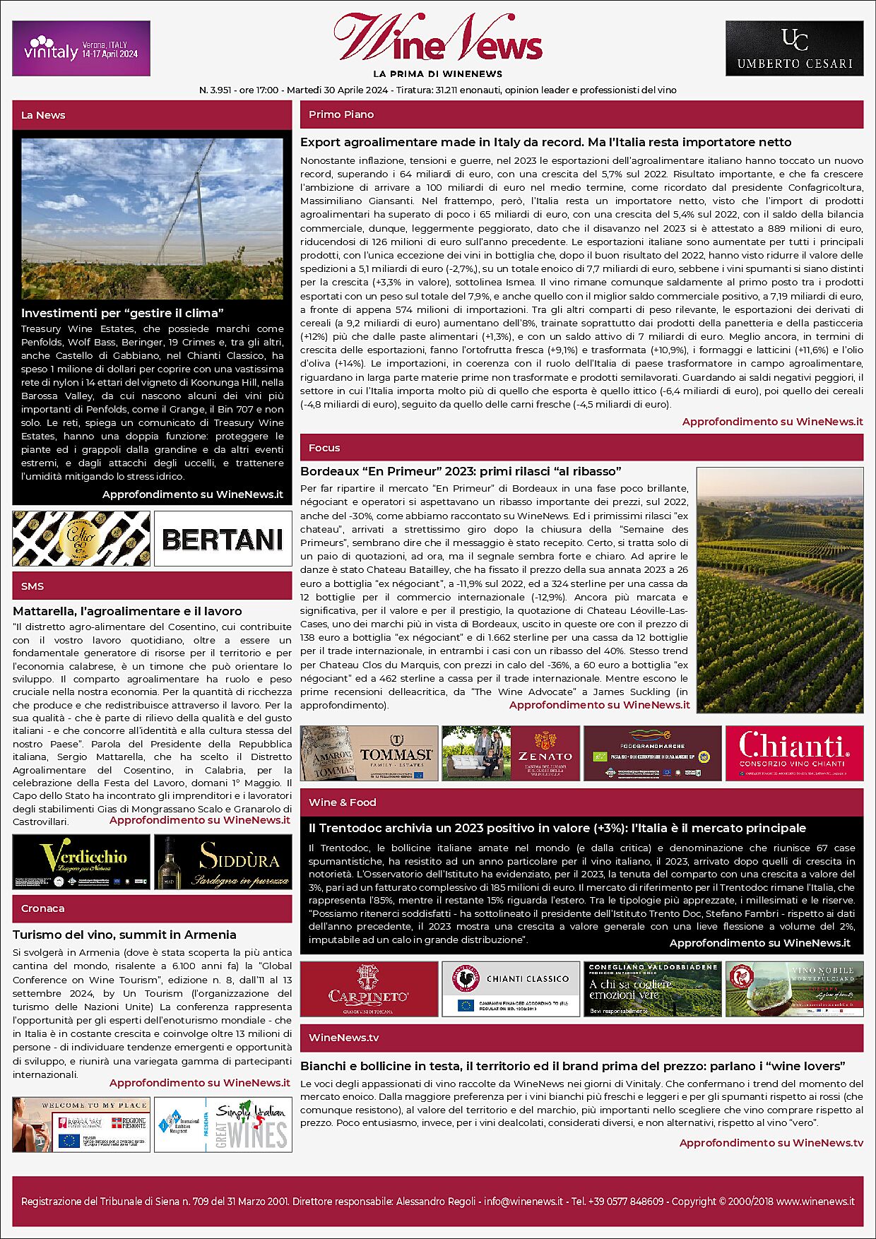 La Prima di WineNews