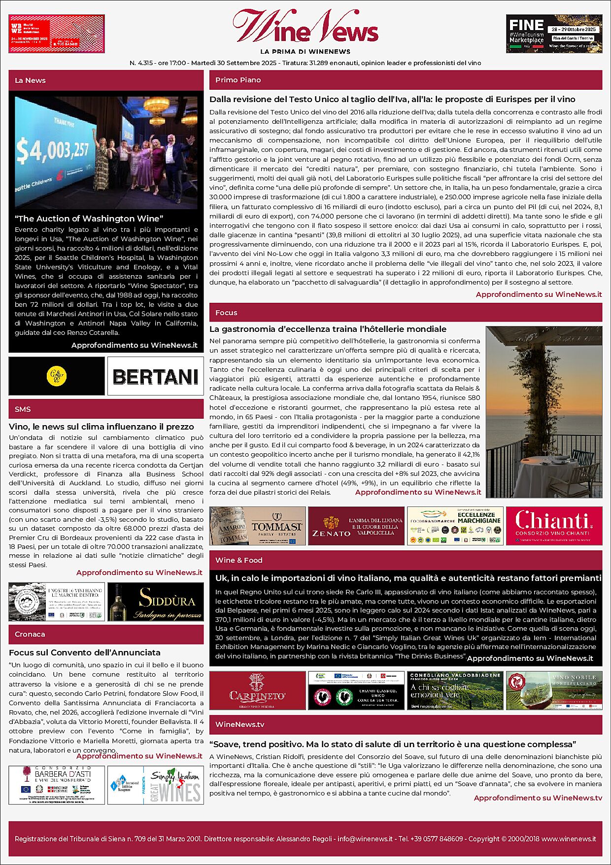 La Prima di WineNews