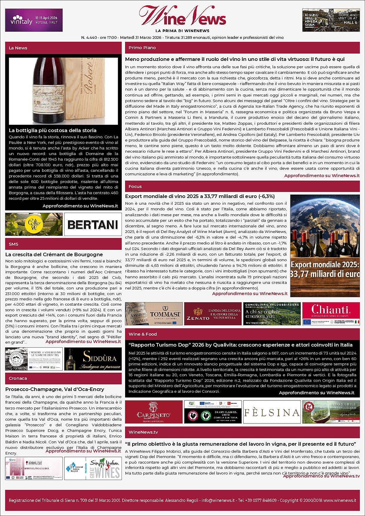 La Prima di WineNews