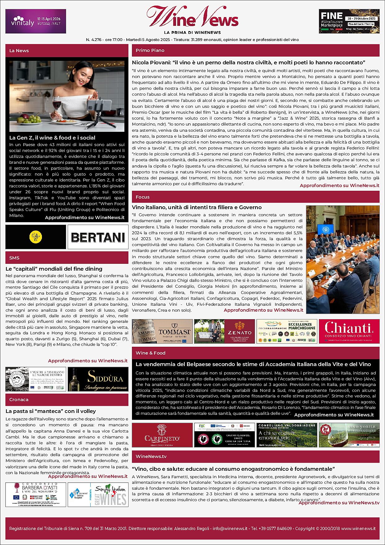 La Prima di WineNews