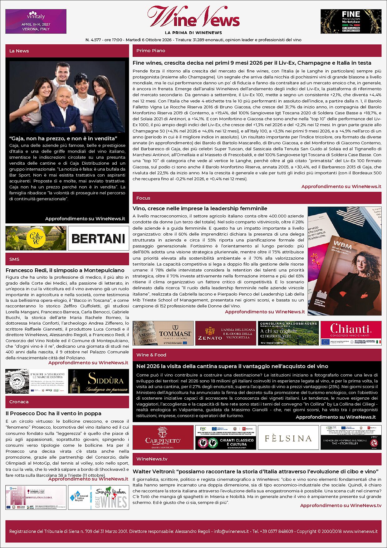 La Prima di WineNews