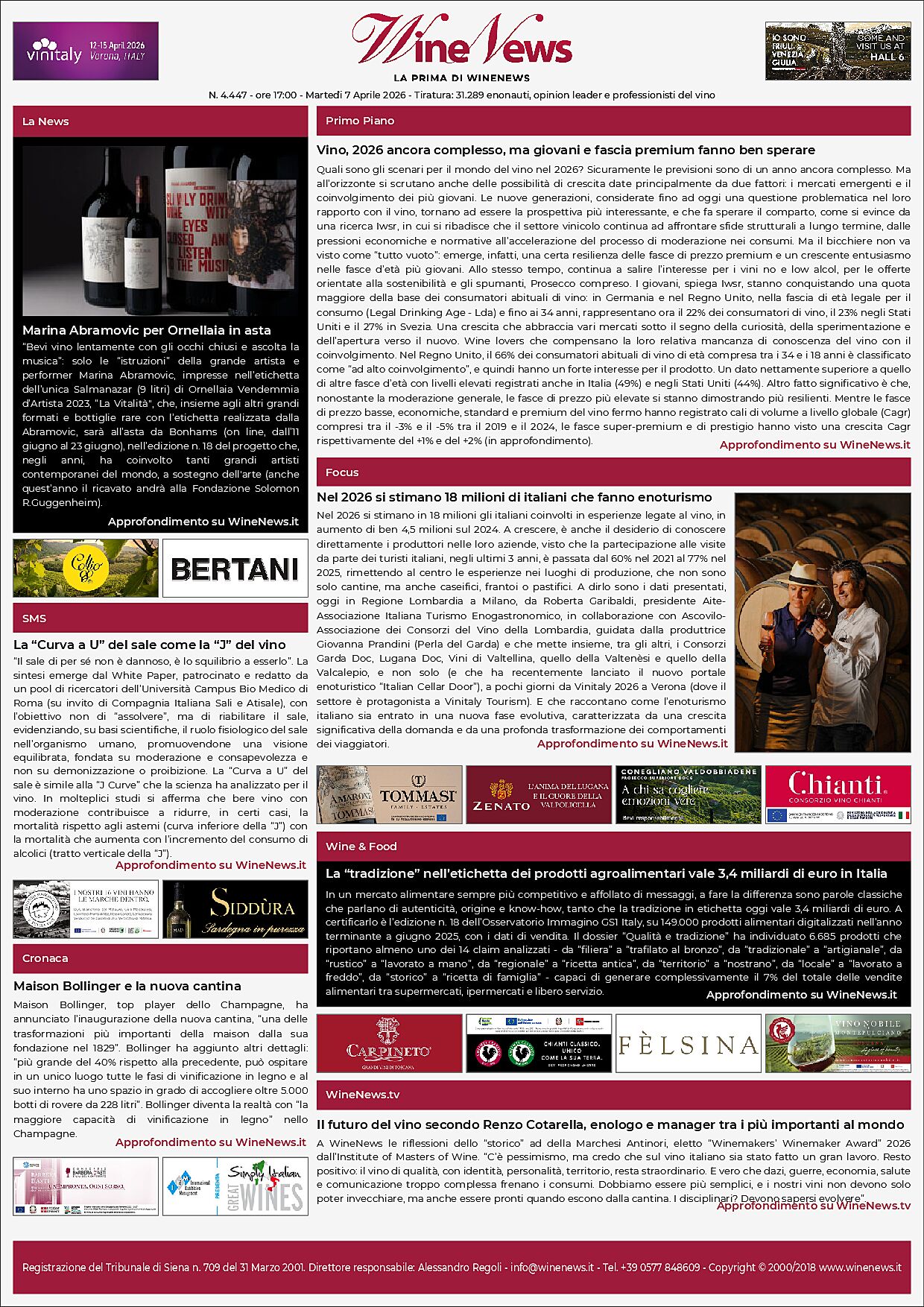 La Prima di WineNews