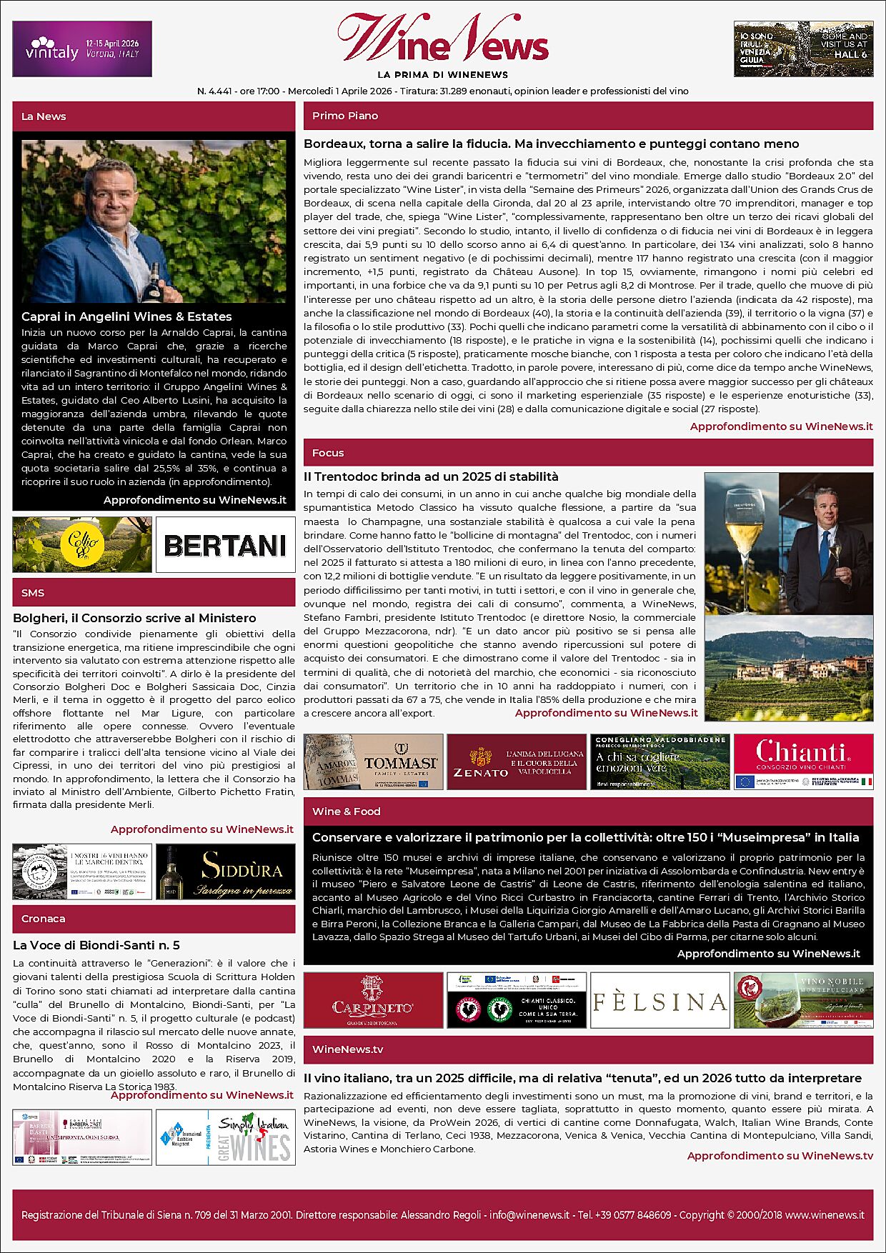 La Prima di WineNews