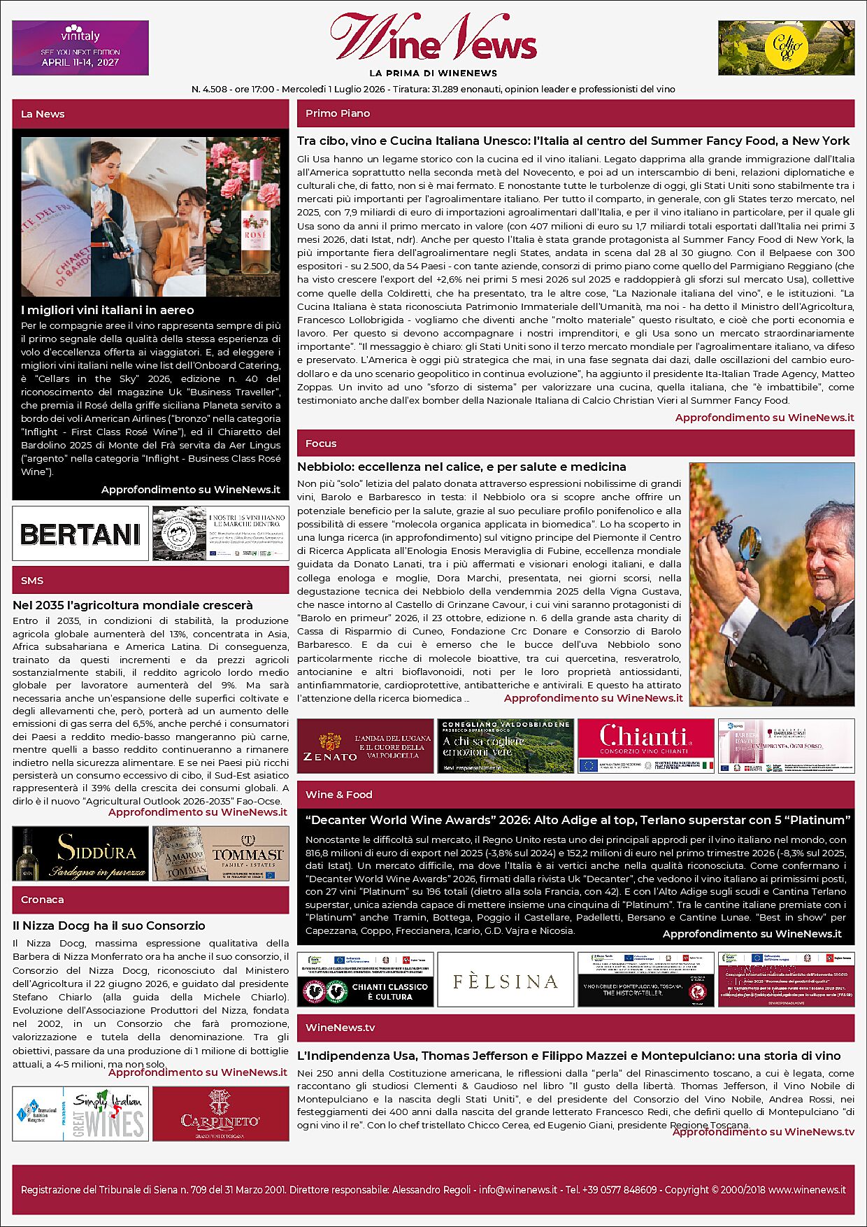 La Prima di WineNews