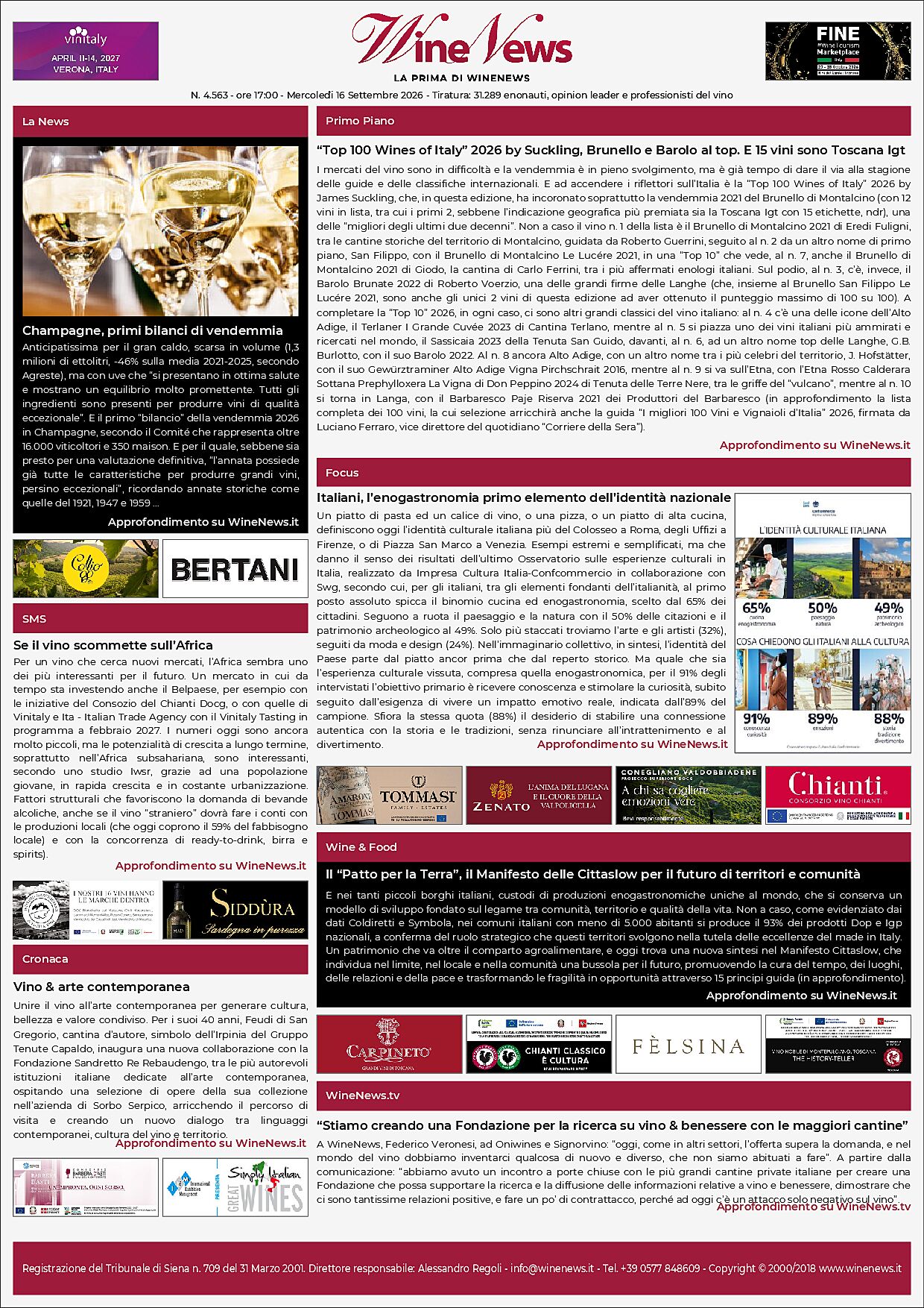 La Prima di WineNews