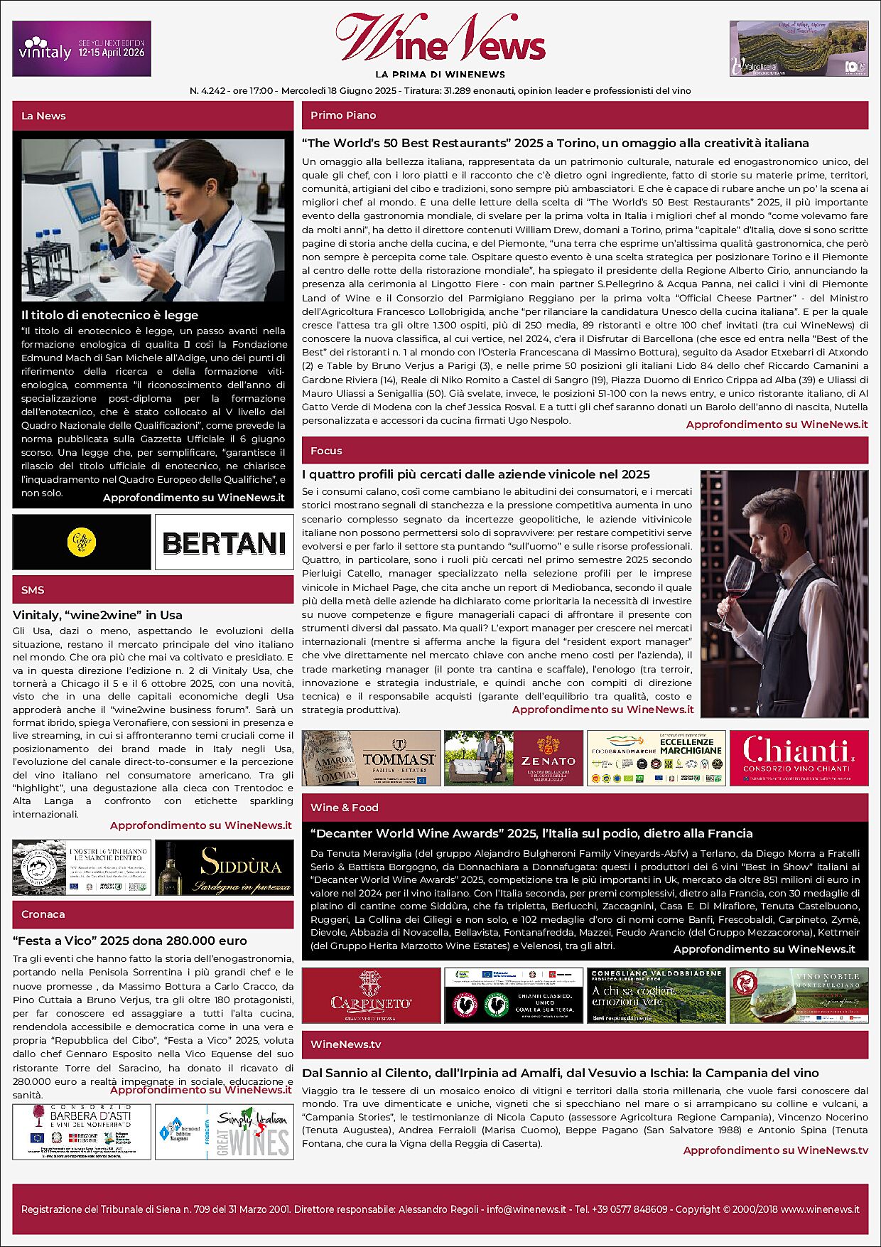 La Prima di WineNews