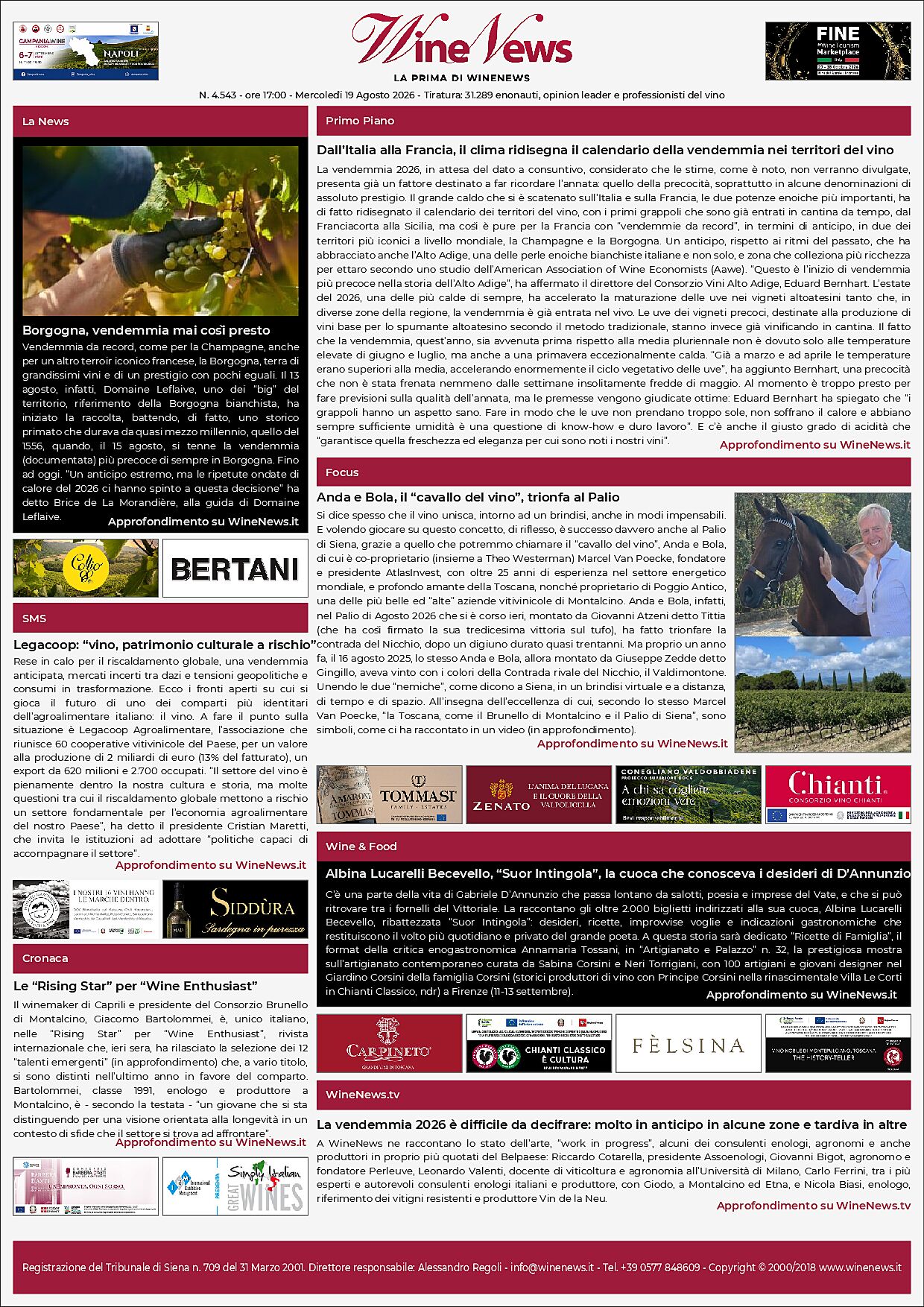 La Prima di WineNews