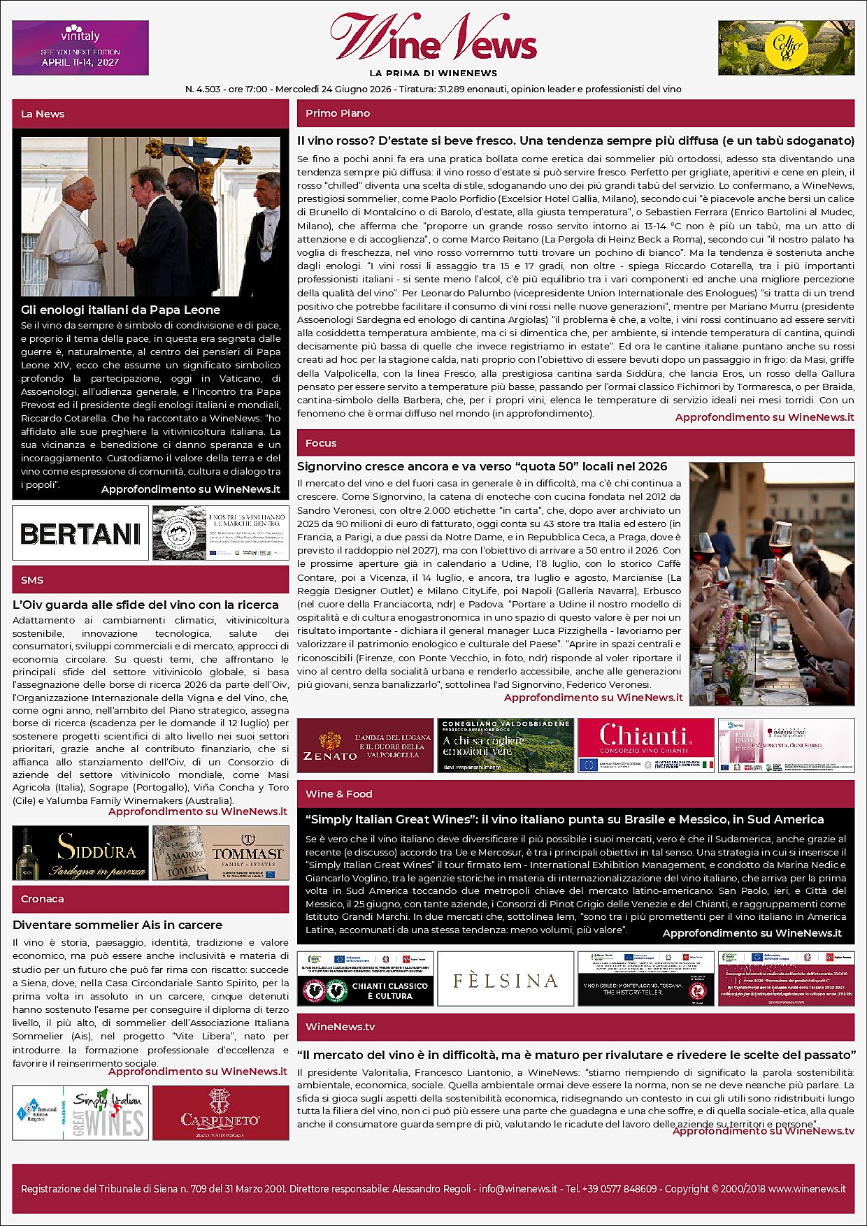La Prima di WineNews