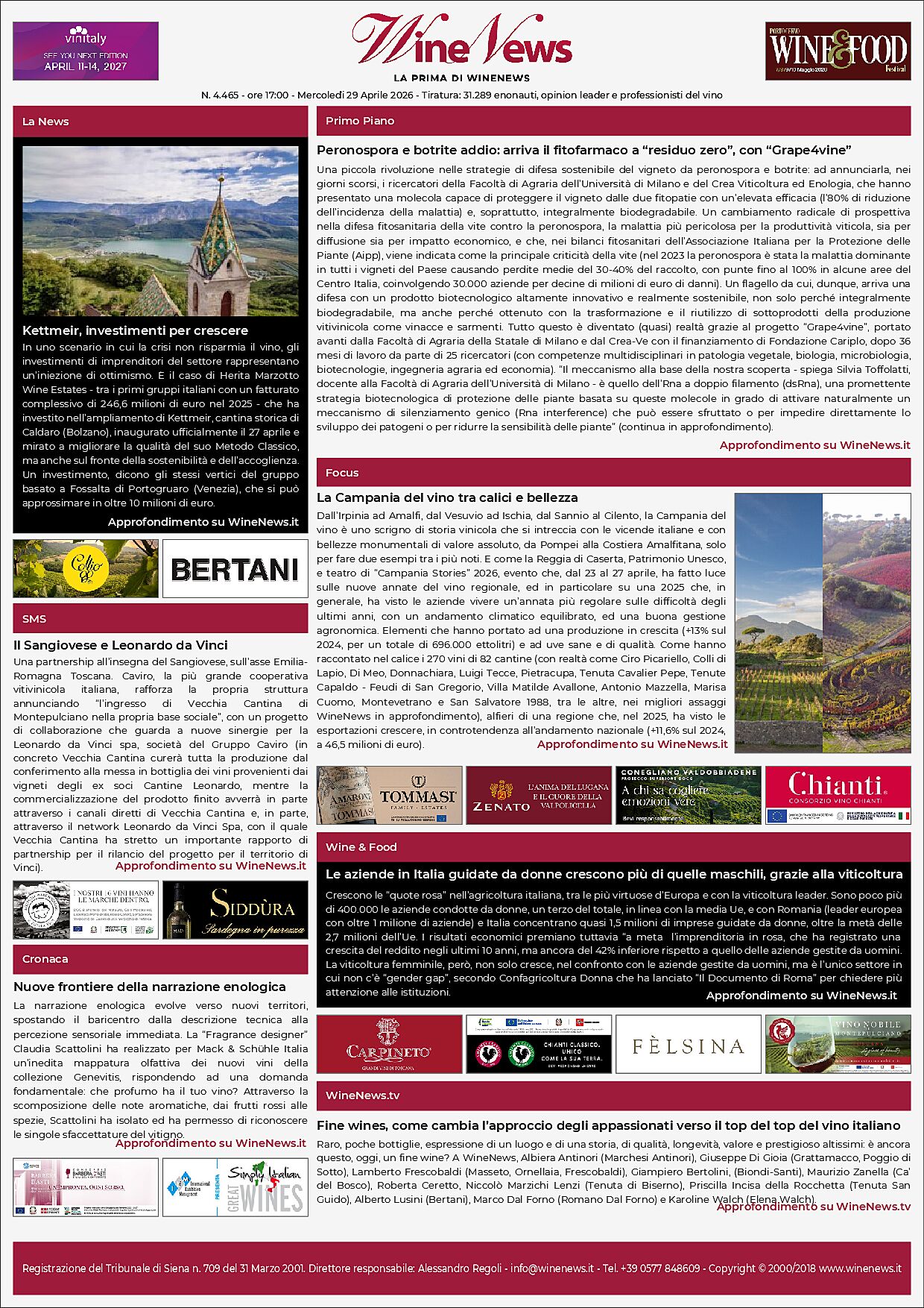 La Prima di WineNews