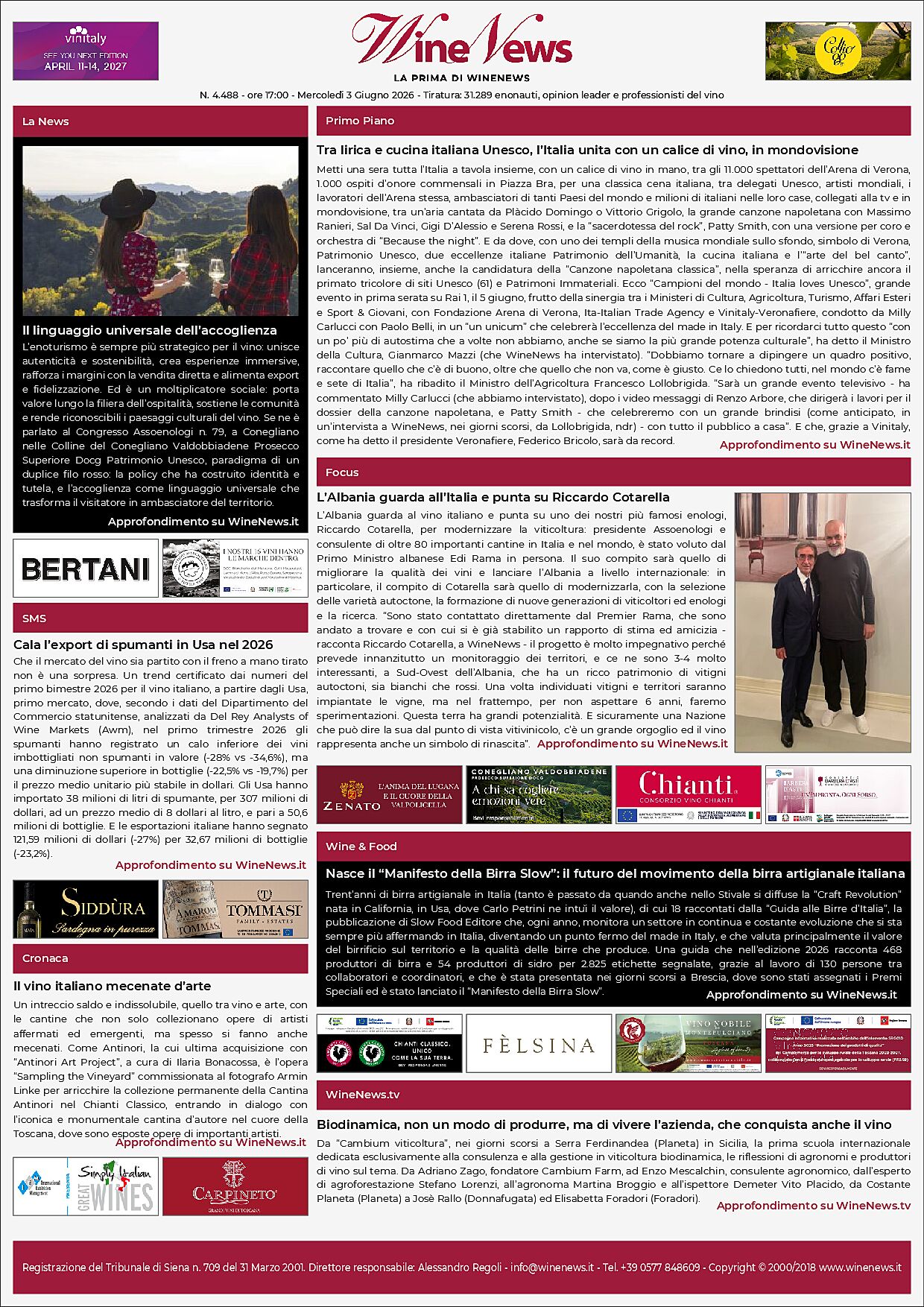 La Prima di WineNews