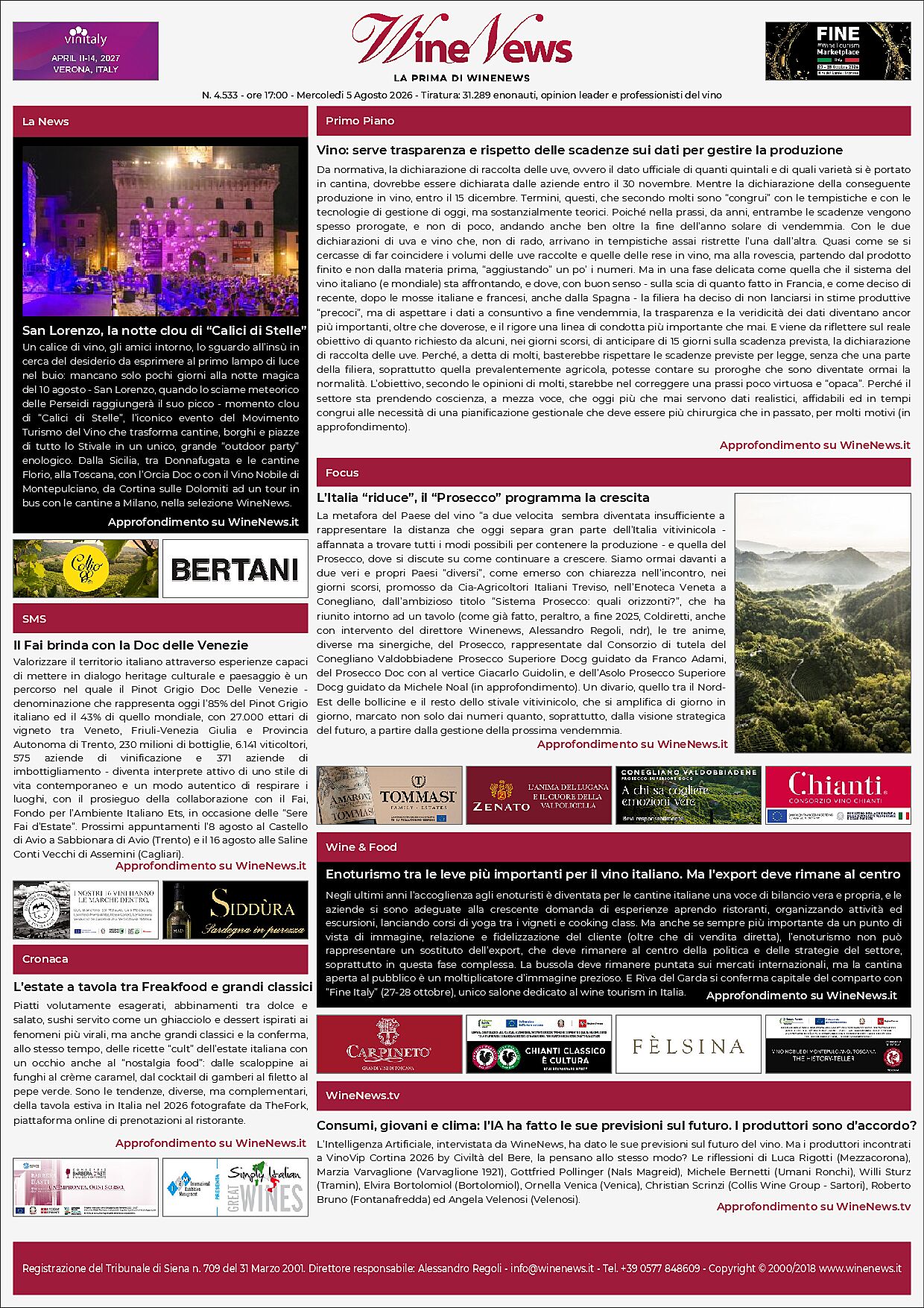 La Prima di WineNews