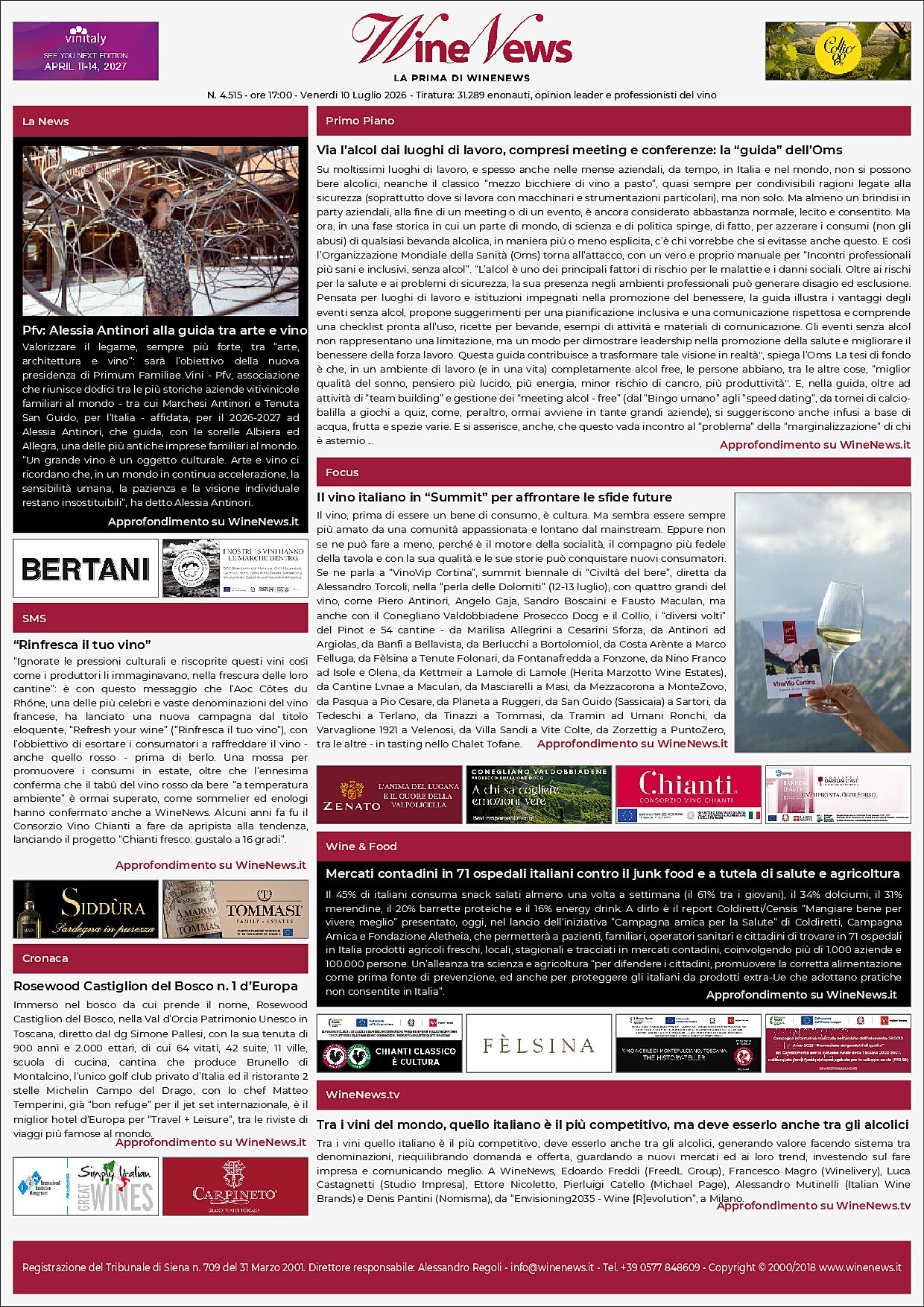 La Prima di WineNews