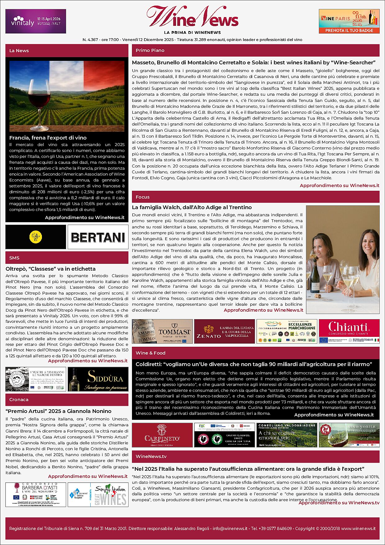 La Prima di WineNews