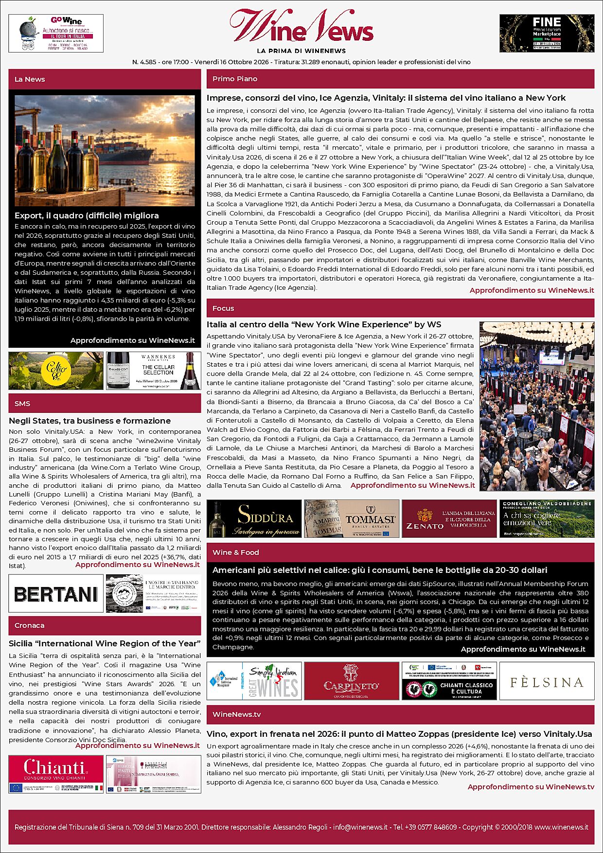 La Prima di WineNews