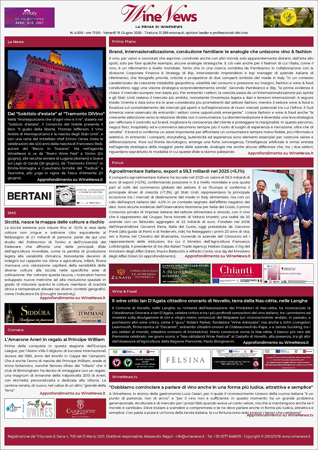 La Prima di WineNews