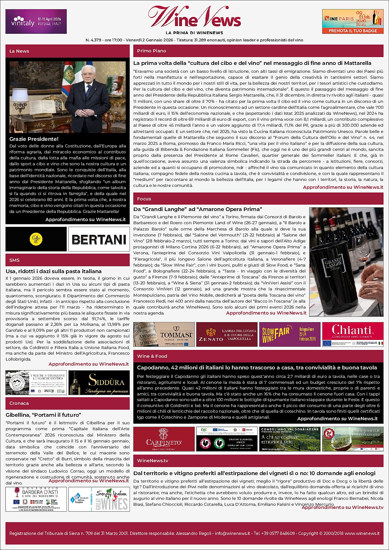 La Prima di WineNews