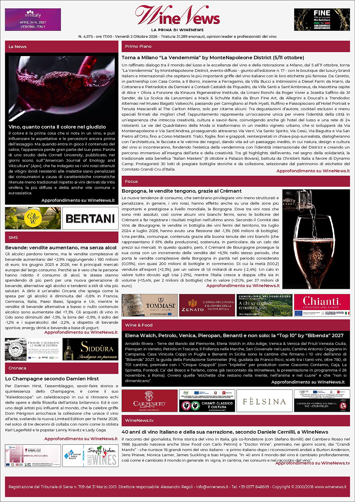 La Prima di WineNews
