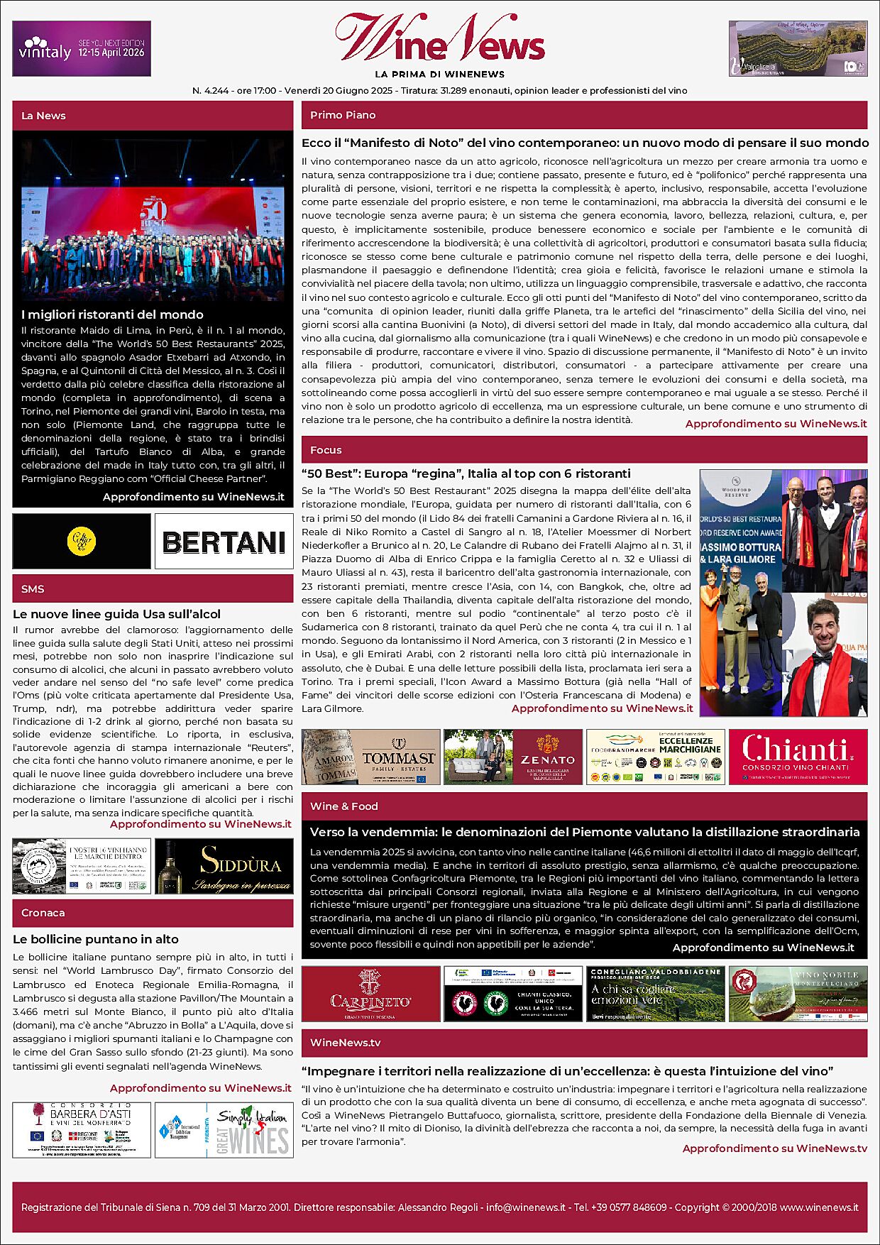 La Prima di WineNews