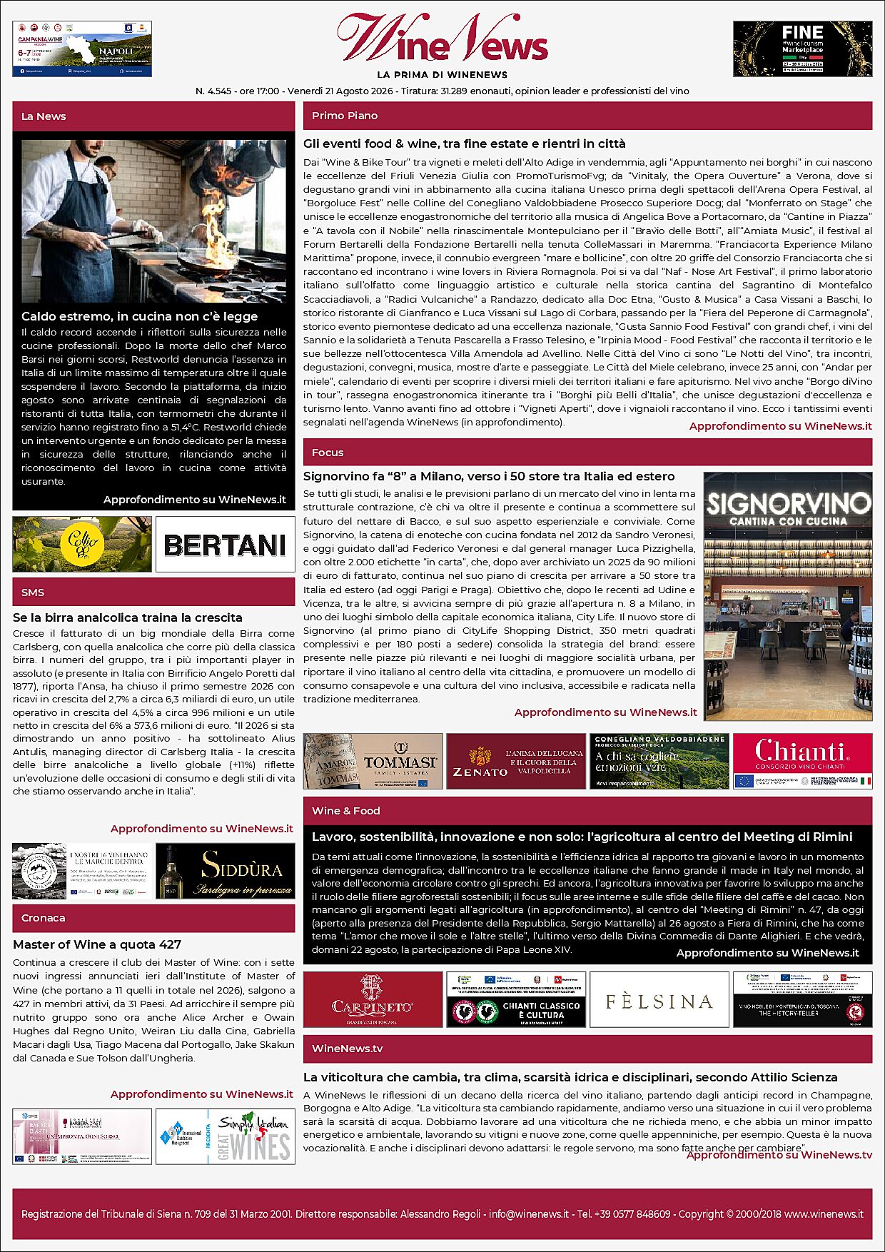 La Prima di WineNews