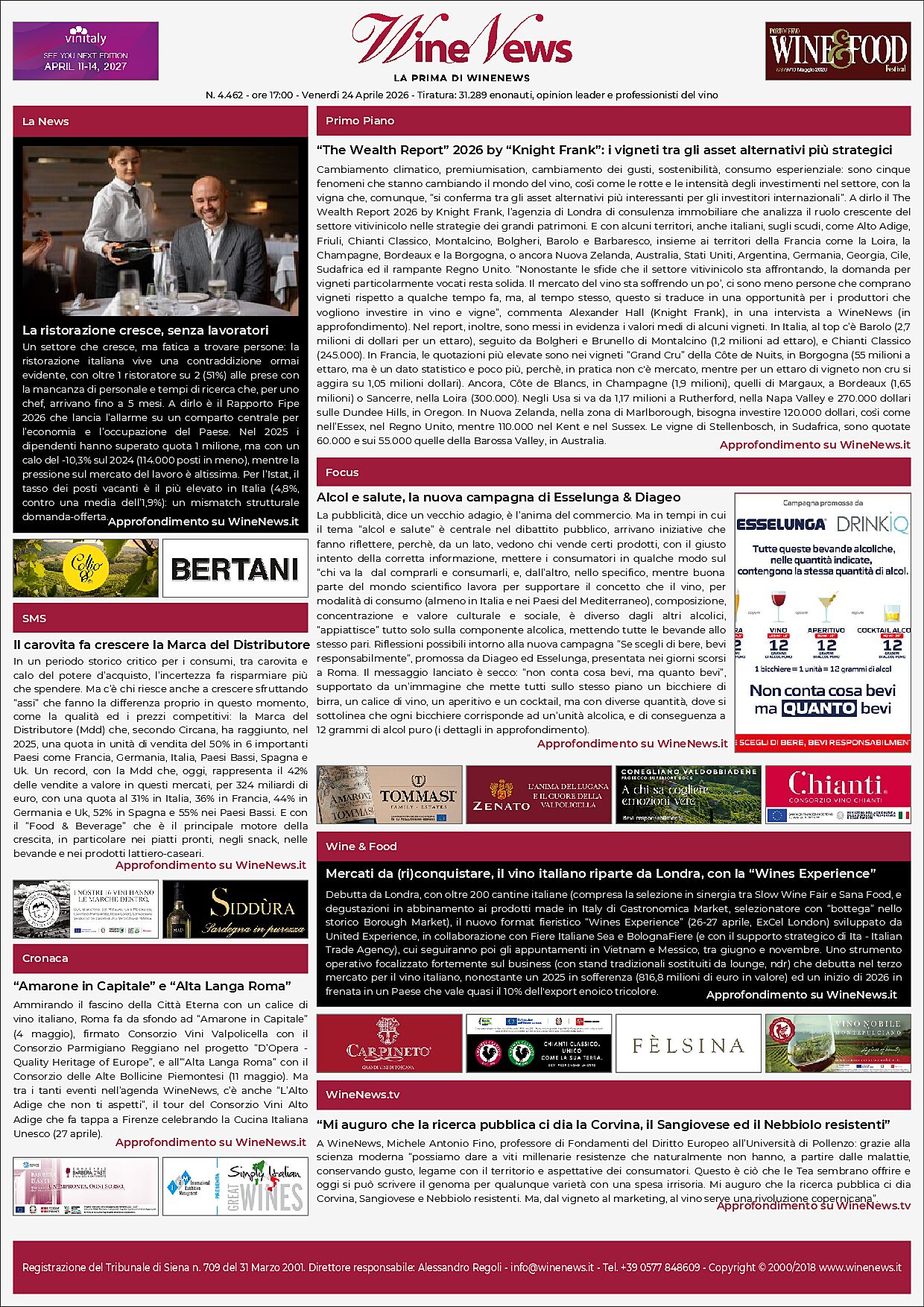 La Prima di WineNews