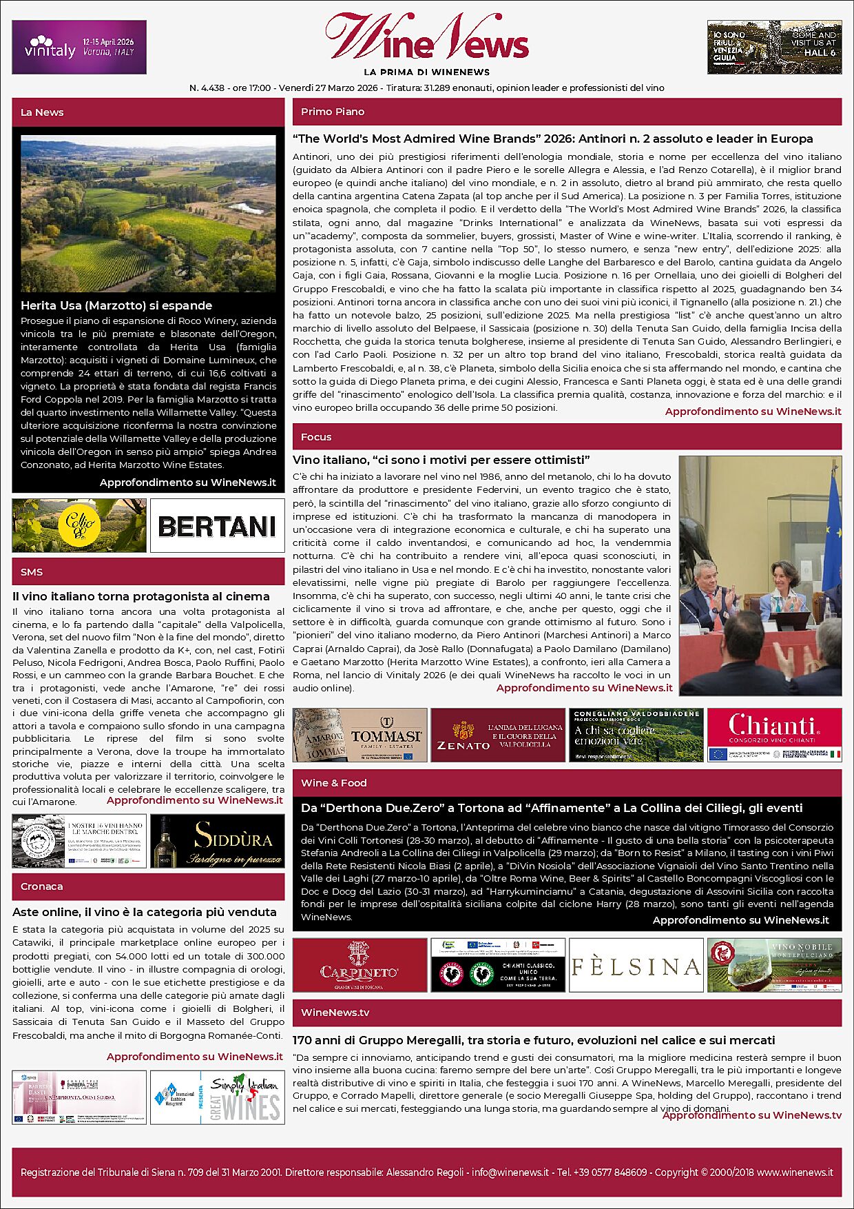 La Prima di WineNews