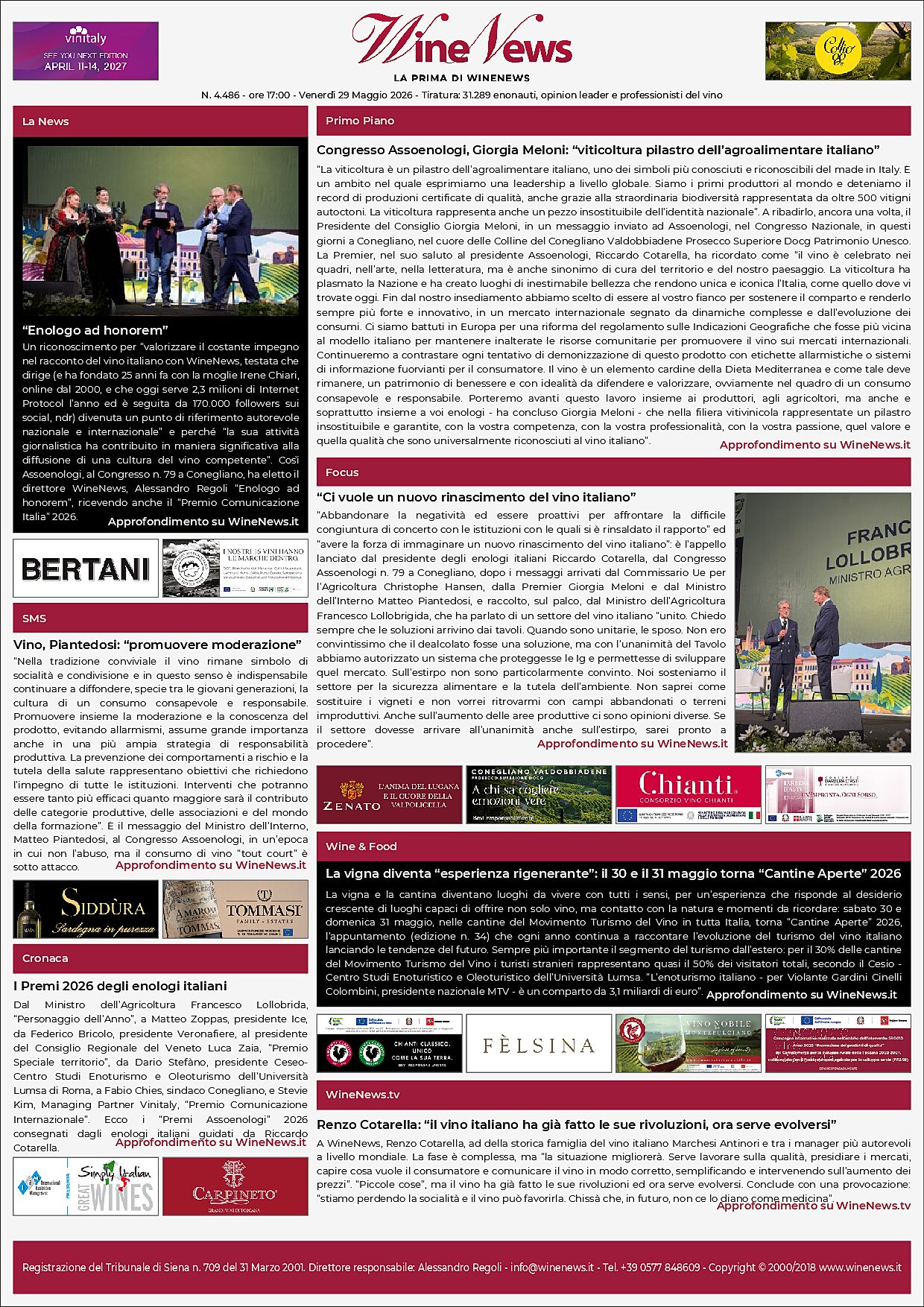 La Prima di WineNews
