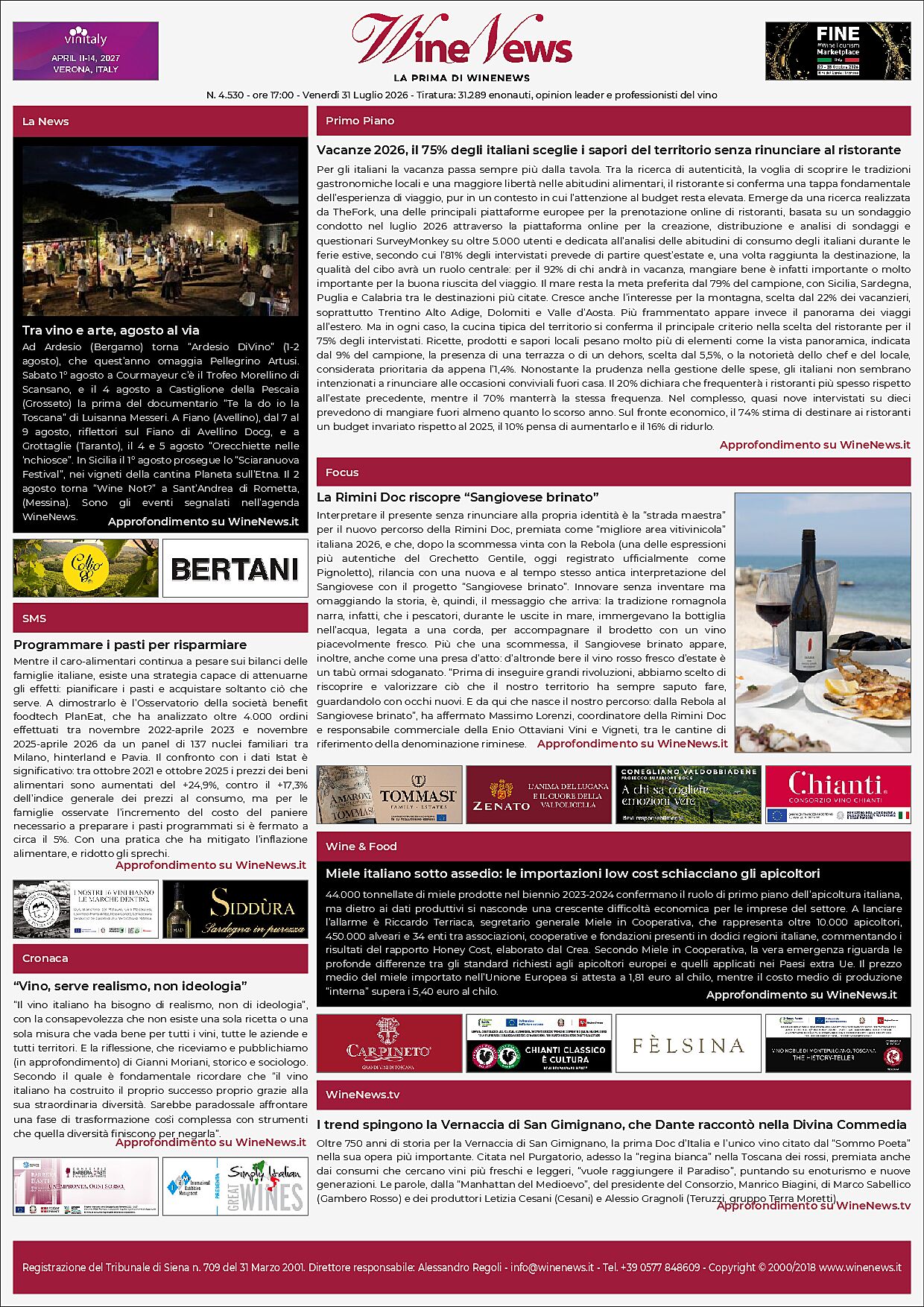 La Prima di WineNews