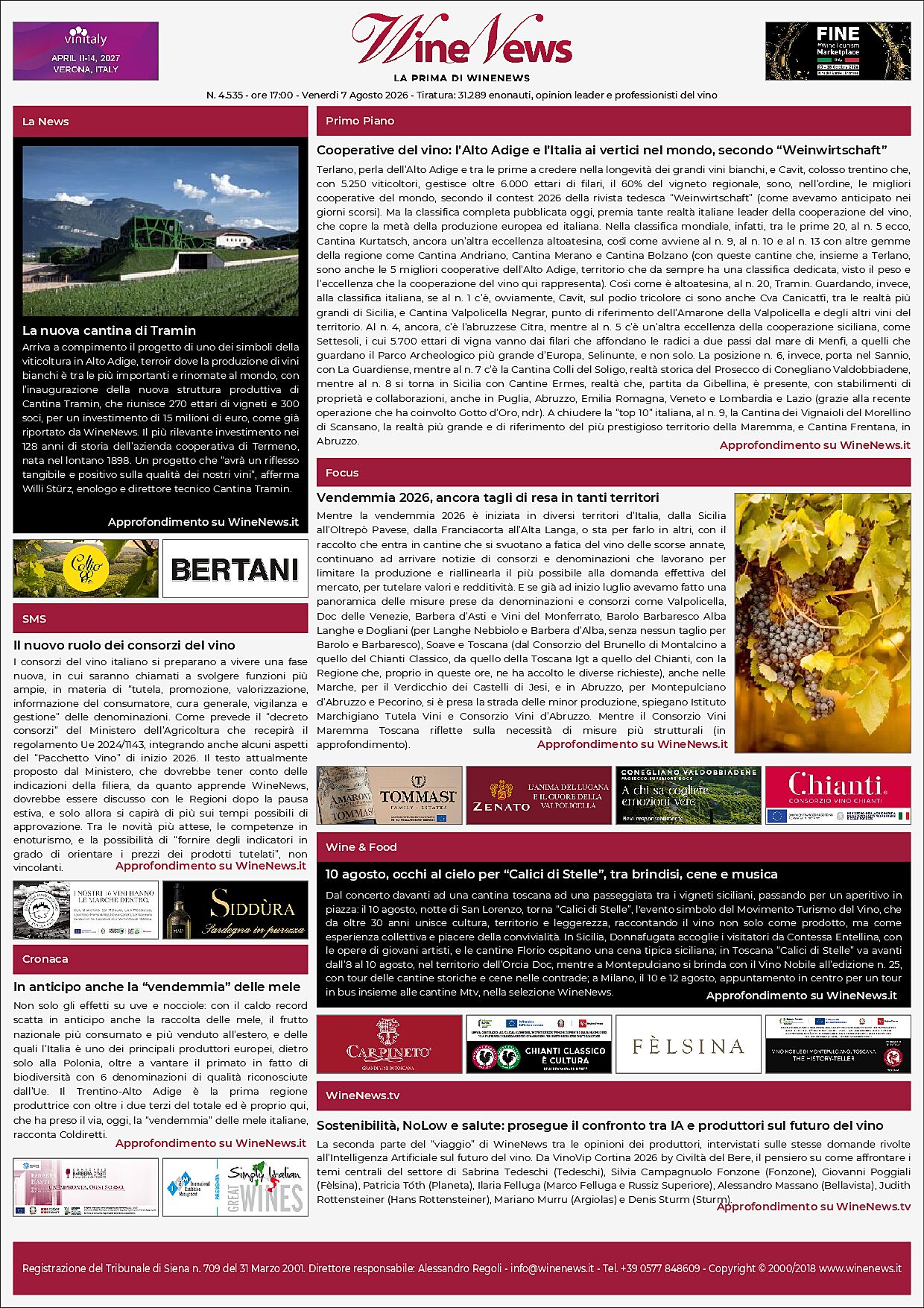 La Prima di WineNews
