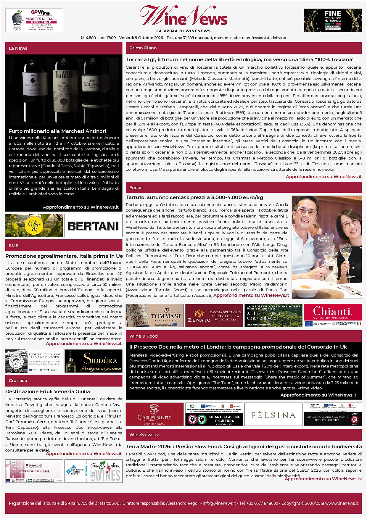 La Prima di WineNews